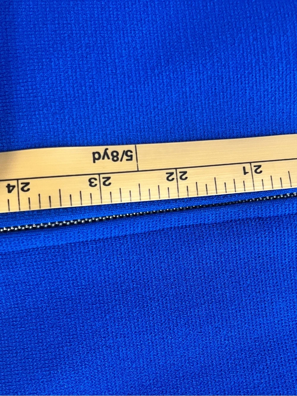 COS Classic Knit Bomber Jacket Blue Large Minimalist Quiet Luxury